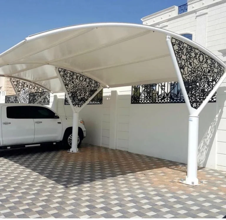 تركيب مظلات فرنسي جدة لفيلا سكنية حديثة